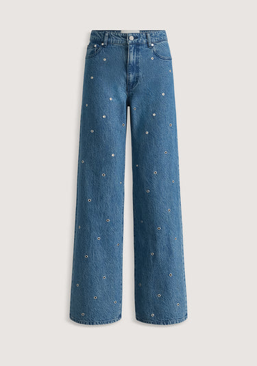 Sting Eyelet Straight Jean