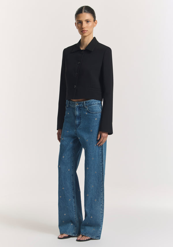 Sting Eyelet Straight Jean