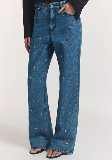 Sting Eyelet Straight Jean