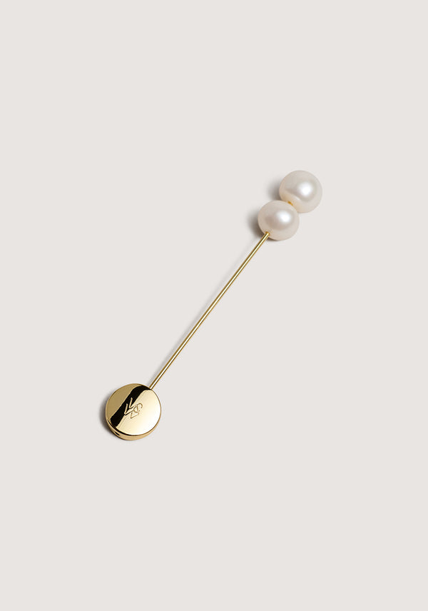 V&W Pearl Pin Brooch